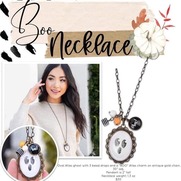 ✨NEW✨ BOO Necklace 👻 - Picture 3 of 5